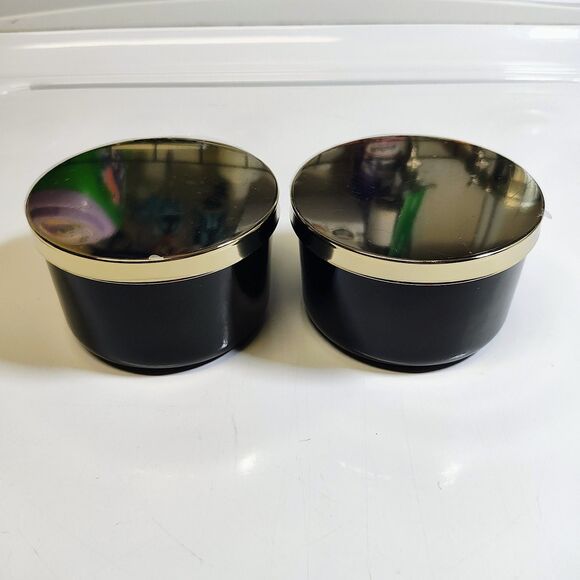 Jars w/ Lids Z Gallerie Two Multi Use Storage Black Ceramic - Picture 1 of 8